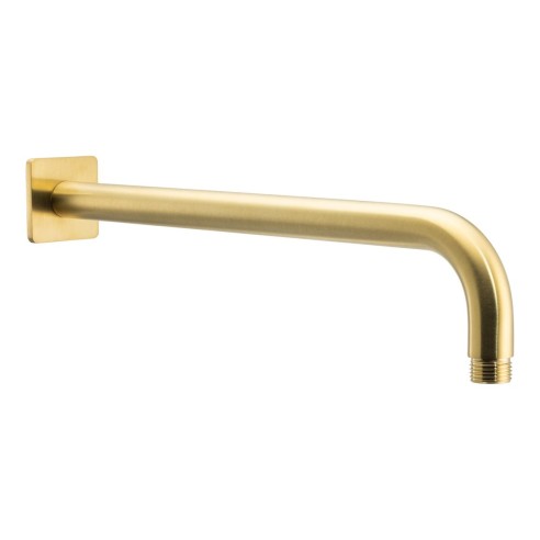 Abode Uno Wall Shower Arm - Brushed Brass | Showers | Bathro