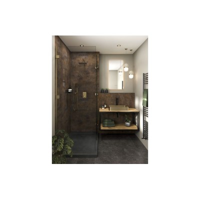 Abode Uno Wall Shower Arm - Brushed Brass | Showers | Bathro 2