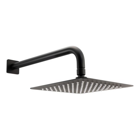 Abode Uno 200x200mm Shower Head - Matt Black | Showers | Bat