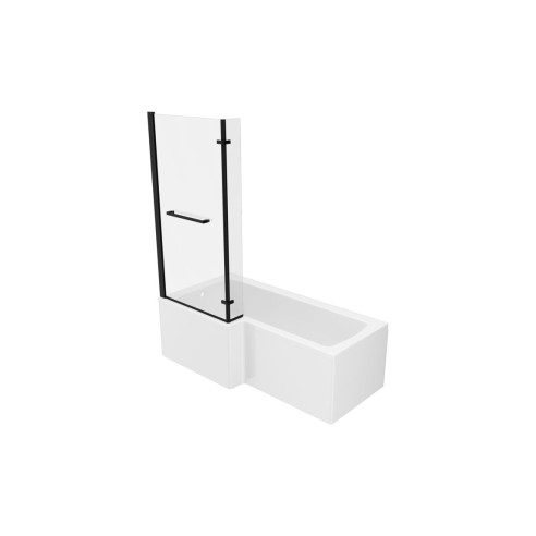 Naples L Shape 1700x850x560mm 0TH Shower Bath Pack (LH) - Ma