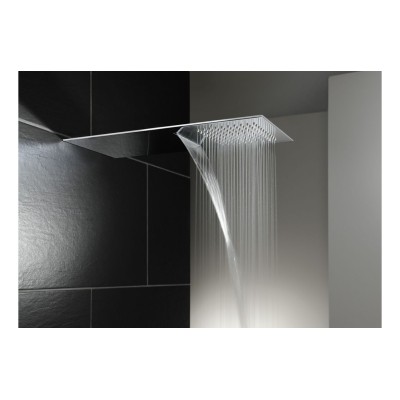 Abode Storm Slimline 3mm Wall Mounted Waterfall Showerhead - 2