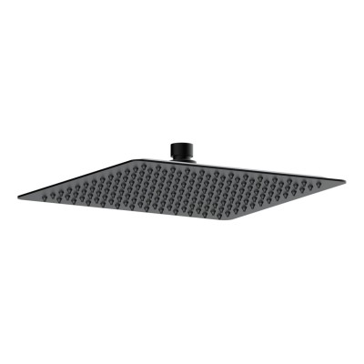 Pancho 250mm Square Ultraslim Showerhead - Matt Black | Show