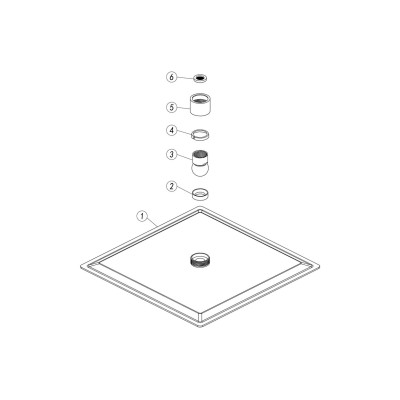 Pancho 250mm Square Ultraslim Showerhead - Matt Black | Show 2