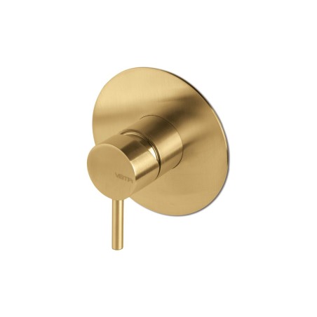 Vema Tiber Single Outlet Shower Mixer - Brushed Brass | Show