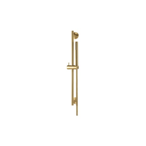 Vema Tiber Riser  Handset & Hose Set - Brushed Brass | Showe