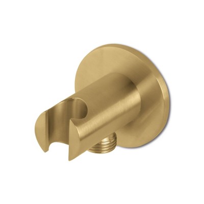 Vema Tiber Handset Wall Bracket & Outlet - Brushed Brass | S