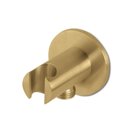 Vema Tiber Handset Wall Bracket & Outlet - Brushed Brass | S