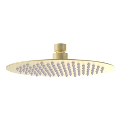 Alfredo 200mm Round Ultraslim Showerhead - Brushed Brass | S