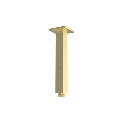 Pancho 180mm Square Ceiling Arm - Brushed Brass | Showers |
