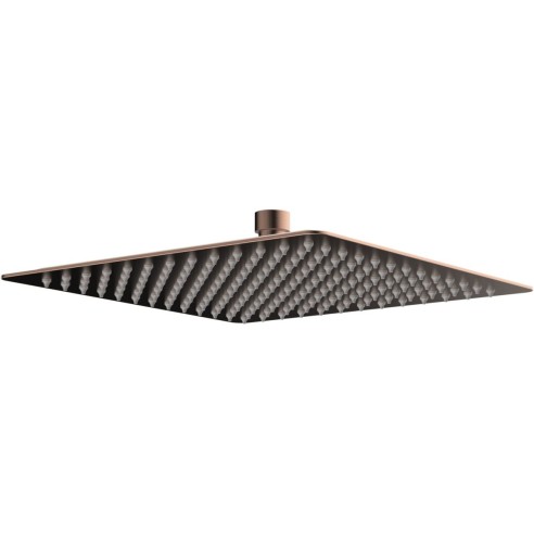 Pancho 250mm Square Ultraslim Showerhead - Brushed Bronze |