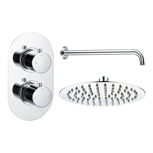 Alfredo Round Shower Valve & Kit Pack 1 - Chrome | Showers |