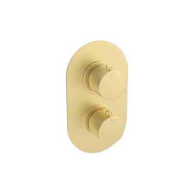 Alfredo Round Shower Valve & Kit Pack 1 - Brushed Brass | Sh 2