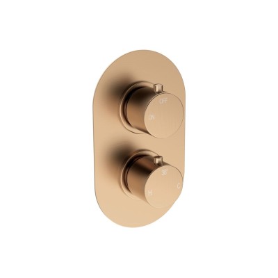 Alfredo Round Shower Valve & Kit Pack 1 - Brushed Bronze | S 2