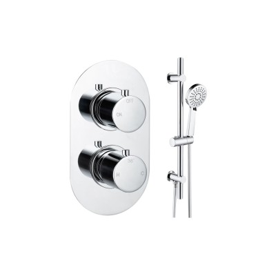 Alfredo Round Shower Valve & Kit Pack 2 - Chrome | Showers |