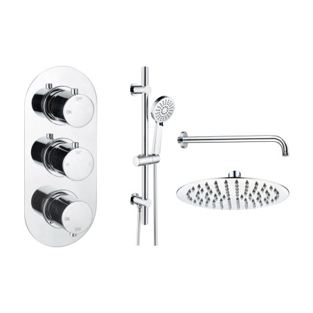 Alfredo Round Shower Valve & Kit Pack 3 - Chrome | Showers |