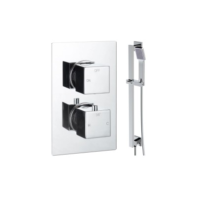 Pancho Square Shower Valve & Kit Pack 2 - Chrome | Showers |
