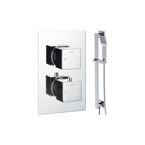 Pancho Square Shower Valve & Kit Pack 2 - Chrome | Showers |