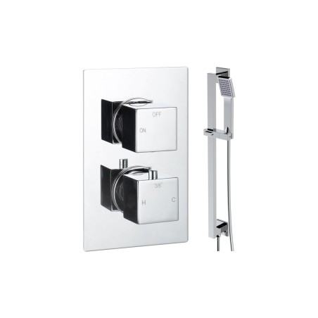 Pancho Square Shower Valve & Kit Pack 2 - Chrome | Showers |