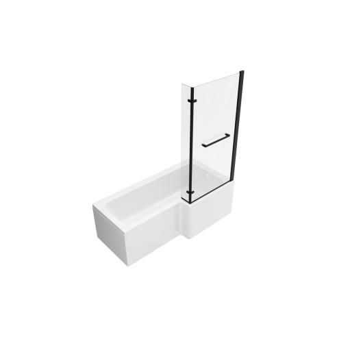 Naples L Shape SUPERCAST 1700x850x560mm 0TH Shower Bath Pack