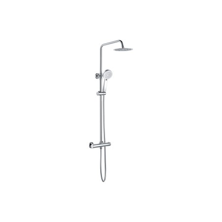 Round Thermostatic Bar Mixer w/Riser Kit - Chrome | Showers