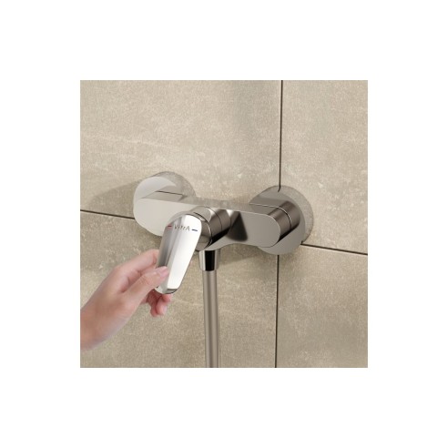 VitrA Flow Round Wall Mounted Shower Mixer - Chrome | Shower
