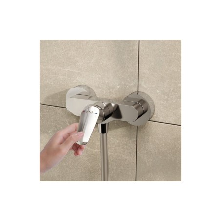 VitrA Flow Round Wall Mounted Shower Mixer - Chrome | Shower