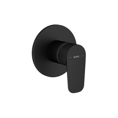 VitrA Flow Soft Integrated Shower Mixer Valve - Matt Black |