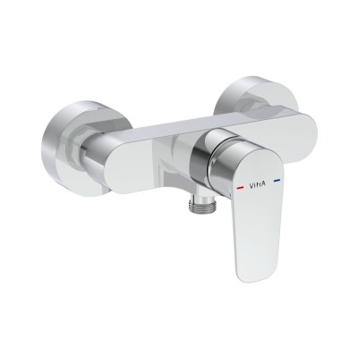 VitrA Flow Soft Wall Mounted Shower Mixer - Chrome | Showers