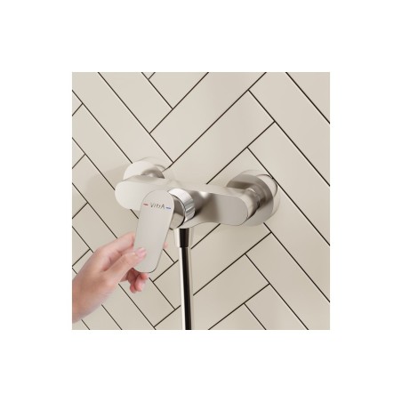 VitrA Flow Soft Wall Mounted Shower Mixer - Chrome | Showers