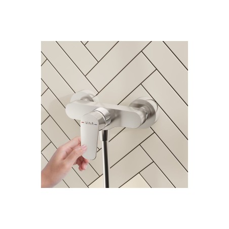 VitrA Flow Soft Wall Mounted Shower Mixer - Chrome | Showers