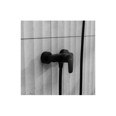VitrA Flow Soft Wall Mounted Shower Mixer - Matt Black | Sho 2