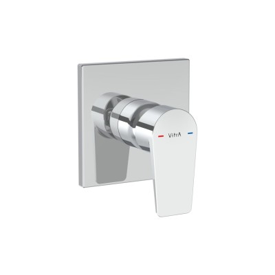 VitrA Flow Square Integrated Shower Mixer Valve - Chrome | S