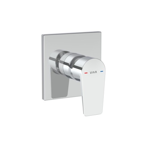 VitrA Flow Square Integrated Shower Mixer Valve - Chrome | S