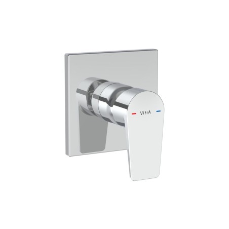 VitrA Flow Square Integrated Shower Mixer Valve - Chrome | S