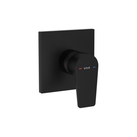 VitrA Flow Square Integrated Shower Mixer Valve - Matt Black