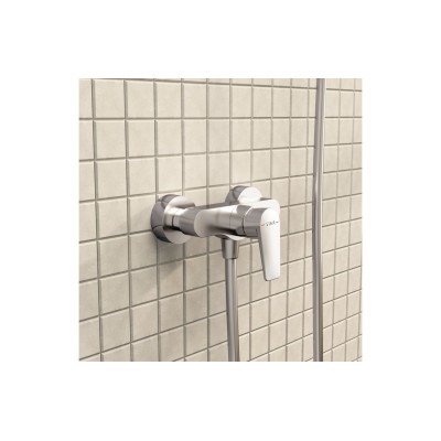 VitrA Flow Square Wall Mounted Shower Mixer - Chrome | Showe 2