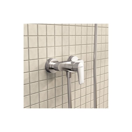 VitrA Flow Square Wall Mounted Shower Mixer - Chrome | Showe