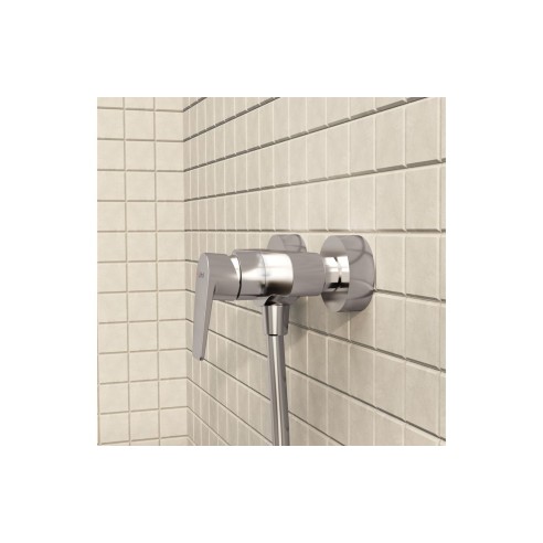 VitrA Flow Square Wall Mounted Shower Mixer - Chrome | Showe