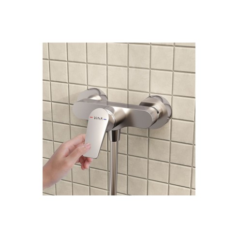 VitrA Flow Square Wall Mounted Shower Mixer - Chrome | Showe