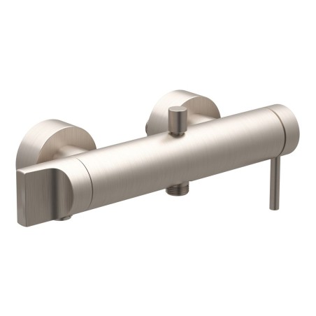 VitrA Origin Wall Mounted Shower Mixer - Brushed Nickel | Sh