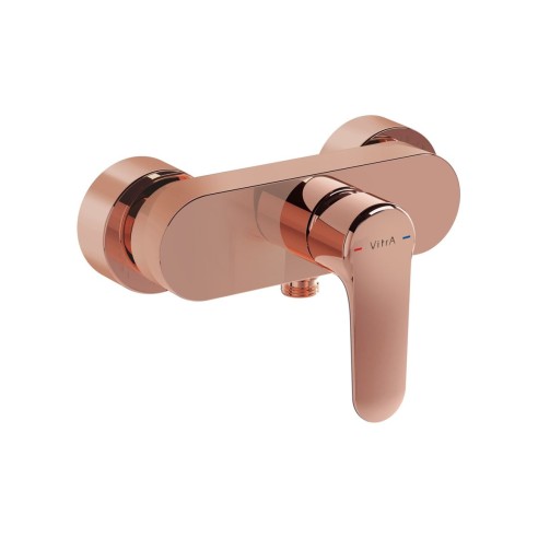 VitrA Root Round Wall Mounted Shower Mixer - Soft Copper | S