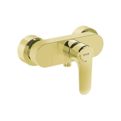 VitrA Root Round Wall Mounted Shower Mixer - Soft Gold | Sho