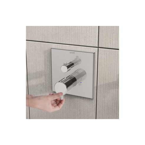 VitrA Root Square Integrated Thermostatic 1-Way Shower Mixer