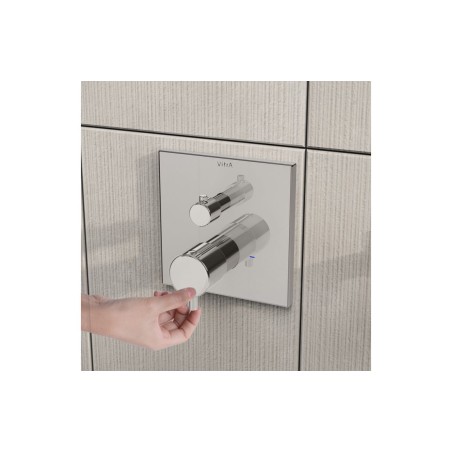 VitrA Root Square Integrated Thermostatic 1-Way Shower Mixer