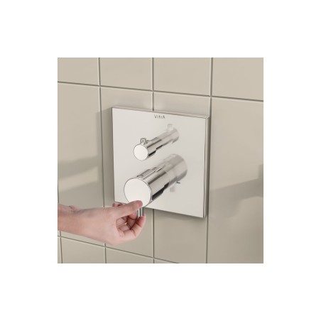 VitrA Root Square Integrated Thermostatic 2-Way Shower Mixer