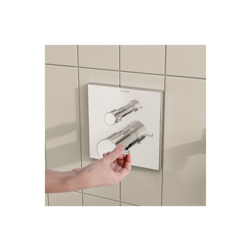 VitrA Root Square Integrated Thermostatic 2-Way Shower Mixer