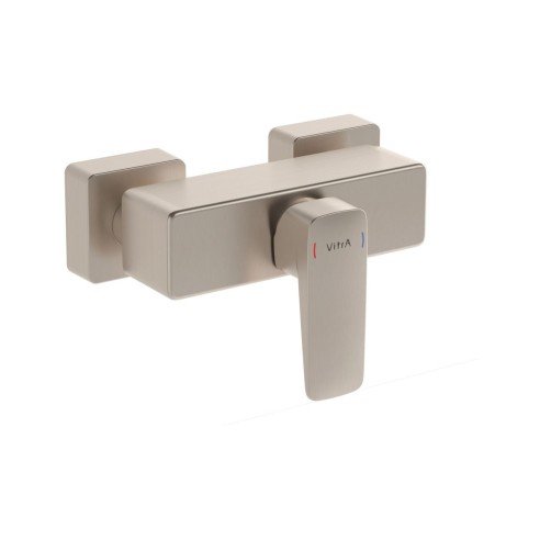VitrA Root Square Wall Mounted Shower Mixer Valve - Brushed