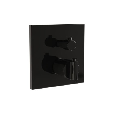 VitrA Suit Integrated Thermostatic Shower Mixer - Gloss Blac