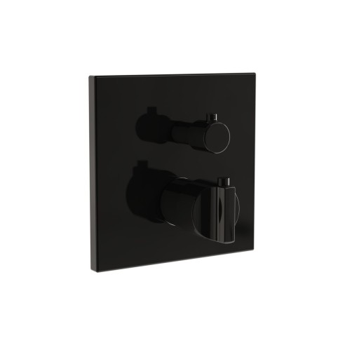 VitrA Suit Integrated Thermostatic Shower Mixer - Gloss Blac