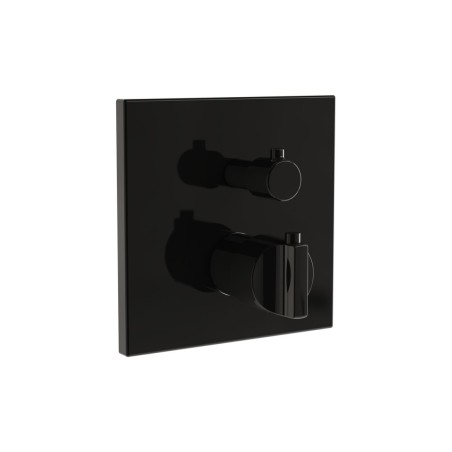 VitrA Suit Integrated Thermostatic Shower Mixer - Gloss Blac